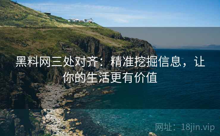 黑料网三处对齐：精准挖掘信息，让你的生活更有价值