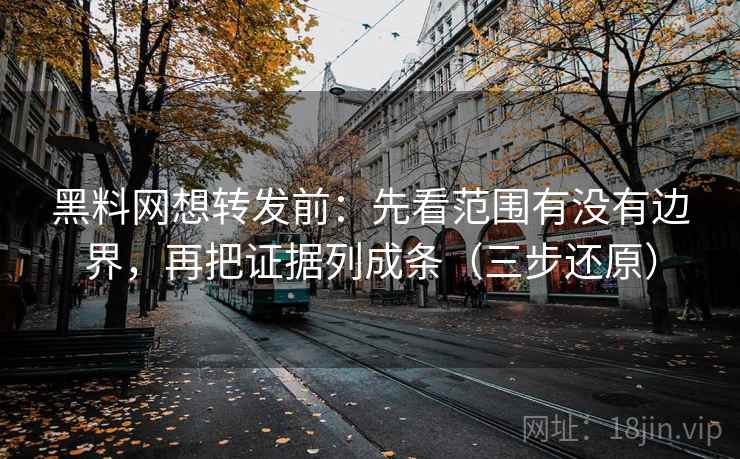 黑料网想转发前：先看范围有没有边界，再把证据列成条（三步还原）
